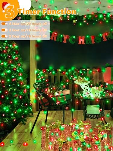 500 LED 164 FT Christmas Lights, Waterproof Outdoor String Lights with Remote and Timer, Christmas Tree Lights, alternate