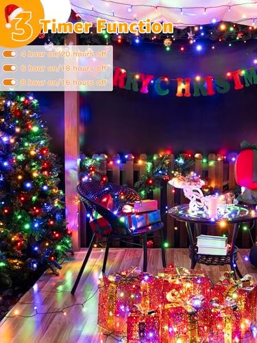 500 LED 164 FT Christmas Lights, Waterproof Outdoor String Lights with Remote and Timer, Christmas Tree Lights, alternate