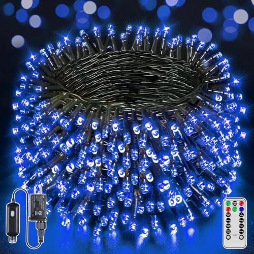 500 LED 164 FT Christmas Lights, Waterproof Outdoor String Lights with Remote and Timer, Christmas Tree Lights