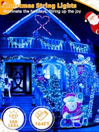 500 LED 164 FT Christmas Lights, Waterproof Outdoor String Lights with Remote and Timer, Christmas Tree Lights, alternate