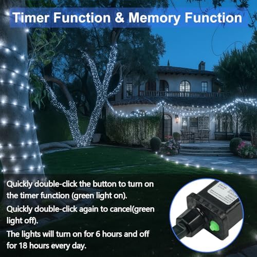 500 LED String Lights, 180FT Super-Long Christmas Lights Outdoor Indoor, alternate view 4