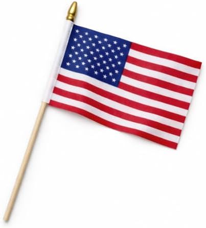 500 Pack Mini USA Flags 4x6 Inch, Small American Flags on Sticks in 4x6 Inch, alternate view 5
