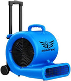 5000 CFM 1HP Air Mover Blower Fan, Floor Blower Dryer, 3 Speeds, 4 Adjustable Angles, Handle Wheelkit, 15Ft Long
