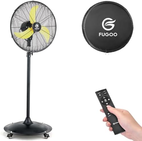 5000 CFM 20" Eco BLDC Motor Powerful Airflow Outdoor Pedestal Fan for Patio