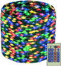 500LED 164FT Fairy String Lights Christmas Lights Green Copper Wire with Remote, Firefly Starry Light for DIY