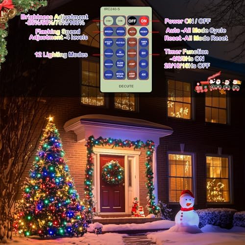 500LED 164FT Fairy String Lights Christmas Lights Green Copper Wire with Remote, Firefly Starry Light for DIY, alternate view