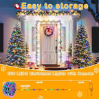 500LED 164FT Fairy String Lights Christmas Lights Green Copper Wire with Remote, Firefly Starry Light for DIY, alternate view