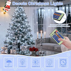 500LED 164ft Fairy String Lights Cool White Christmas Light Silver Wire with Remote, Firefly Lights Starry Light, alternate
