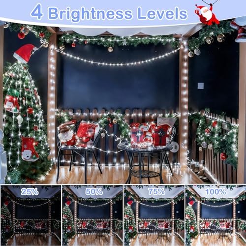 500LED 164ft Fairy String Lights Cool White Christmas Light Silver Wire with Remote, Firefly Lights Starry Light, alternate