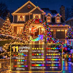 500LED String Lights with Remote, Christmas Lights Warm White to Multicolor, alternate view 5