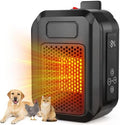 500W Dog House Heater, Wall-Mounted Design with 68 - 104°F Adjustable Thermostat, 24H Timer and LED Display, No