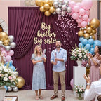 50ft×12ft Wrinkle Free Burgundy Backdrop Curtain for Wedding Parties, 10 Panels 5×12ft Long Silky Polyester, alternate view 2
