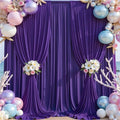 50ft×14ft Wrinkle Free Dark Purple Backdrop Curtain for Wedding Parties 10 Panels 5×14ft Long Silky Polyester