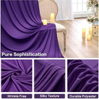 50ft×15ft Deep Purple Backdrop Curtain for Wedding Parties, alternate view 3