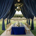 50ft×15ft Navy Blue Backdrop Curtain for Wedding Parties, alternate view 4