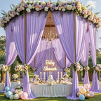 50ft×15ft Taro Purple Backdrop Curtain for Wedding Parties, alternate view 2