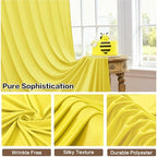 50ft×15ft Yellow Backdrop Curtain for Wedding Parties, alternate view 3