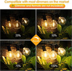 50Ft LED Outdoor String Lights G40 Globe Dimmable Patio Light, Waterproof Hanging String Light with 27 Warm, alternate view 4