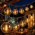 50FT Outdoor String Lights, 25+1 G40 LED Bulbs, Dimmable Patio Lights