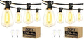 50FT Outdoor String Lights 27 Bulbs, Waterproof Patio Lights (Pack of 2)