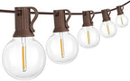 50Ft Outdoor String Lights, G40 Globe Patio Lights with 25+2 Waterproof LED Hanging Plastic Bulbs for Gazebo, alternate view