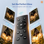 50FT Outdoor String Lights ST38 LED with Remote Waterproof Dimmable, alternate view 6