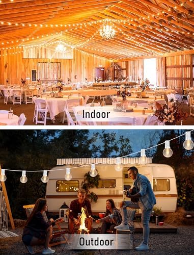 50FT Outdoor White String Lights with 20 Clear Bulbs, G40 Globe Patio String Lights for Indoor/Outdoor, alternate view 6