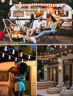 50FT Outdoor White String Lights with 20 Clear Bulbs, G40 Globe Patio String Lights for Indoor/Outdoor, alternate view 7