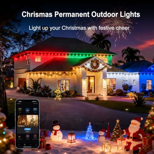 50ft Permanent Outdoor Lights Pro, 30 RGBCW+IC LED String Light Cuttable, alternate view 3