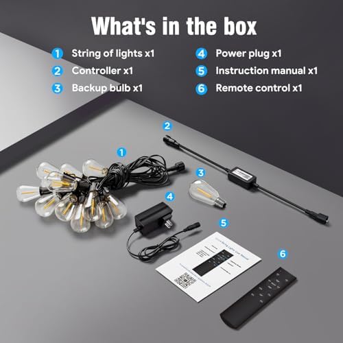 50ft-Plug-in-LED-Lights-Outdoor-Waterproof-String, alternate view 6