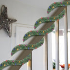 50FT Pre-lit Christmas Green Garland, Lighted Artificial Pine Garlands with 100 Count Multicolor Mini Lights, alternate view