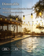 50ft Solar Powered Lights Outdoor - Waterproof String Light Outside Patio, alternate view 4