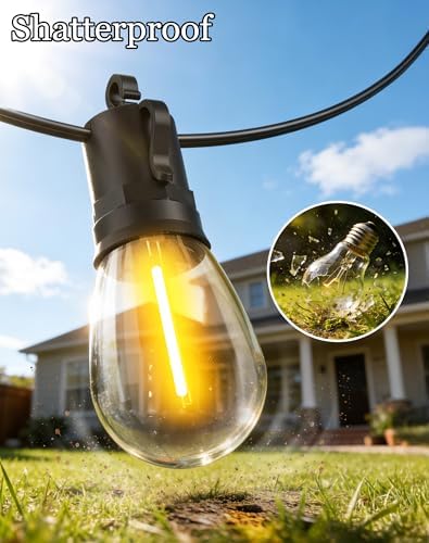 50ft Solar Powered Lights Outdoor - Waterproof String Light Outside Patio, alternate view 6