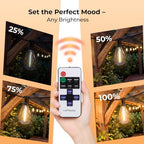 50FT String Lights Waterproof, LED Outdoor Lights with Remote APP Control in Soft White, alternate view 3