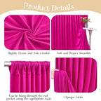 50ft x 10ft Hot Pink Backdrop Curtains, Hot Pink Drapes for Backdrop Fabric in 50 ft X 10 ft(10 Panels 5ft X, alternate view