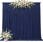 50ft x 10ft Navy Blue Backdrop Curtains, Navy Blue Drapes Backdrop Fabric in 50 ft X 10 ft(10 Panels 5ft X 10ft), alternate
