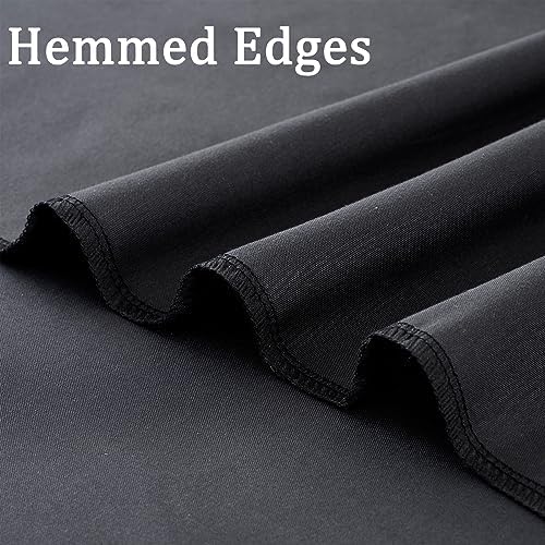 50ft x 10ft Thick Black Backdrop Curtain for Wedding Parties, 10 Panels Polyester Black Photo Backdrop Drapes, alternate view