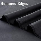 50ft x 10ft Thick Black Backdrop Curtain for Wedding Parties, 10 Panels Polyester Black Photo Backdrop Drapes, alternate view