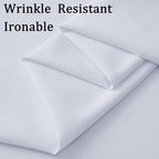 50ft x 10ft White Backdrop Curtain Panels for Parties, Thick Polyester 10 Panels Wedding Photo Backdrop Drapes, alternate