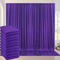 50ft x 10ft Wrinkle Free Purple Backdrop Curtains for Parties, Soft Silk Polyester Wedding Backdrop Drapes,10