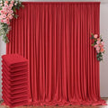 50ft x 10ft Wrinkle Free Red Backdrop Curtains for Parties, Polyester Photo Backdrop Drapes 10 Panels 5x10ft for