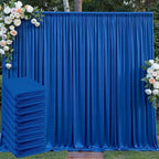 50ft x 10ft Wrinkle Free Royal Blue Backdrop Curtain for Party, Polyester Royal Blue Photo Backdrop Drapes 10