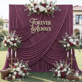 50ft x 12ft Burgundy Backdrop Curtains for Parties, Wrinkle Free 10 Panels Photo Backdrop Drapes Back Drop Cloth