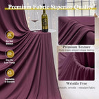 50ft x 12ft Burgundy Backdrop Curtains for Parties, Wrinkle Free 10 Panels Photo Backdrop Drapes Back Drop Cloth, alternate