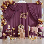 50ft x 12ft Burgundy Backdrop Curtains for Parties, Wrinkle Free 10 Panels Photo Backdrop Drapes Back Drop Cloth, alternate