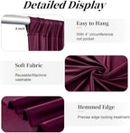 50ft x 12ft Burgundy Backdrop Curtains for Parties, Wrinkle Free 10 Panels Photo Backdrop Drapes Back Drop Cloth, alternate