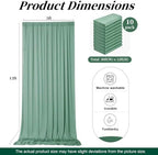 50ft x 12ft Grayish Green Backdrop Curtains for Parties, Wrinkle Free 10 Panels Photo Backdrop Drapes Back Drop, alternate