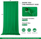 50ft x 12ft Green Wrinkle-Free Backdrop Curtain for Wedding Parties, Thick Polyester 10 Panels 5x12ft for, alternate view 6