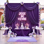 50ft x 12ft Purple Backdrop Curtains for Parties, Wrinkle Free 10 Panels Photo Backdrop Drapes Back Drop Cloth, alternate