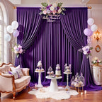 50ft x 12ft Purple Backdrop Curtains for Parties, Wrinkle Free 10 Panels Photo Backdrop Drapes Back Drop Cloth, alternate